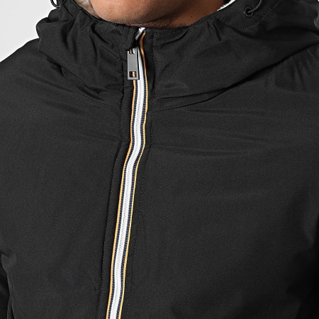 Kymaxx - Parka Courte Interieur Sherpa Capuche Noir