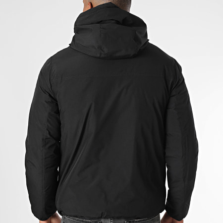 Kymaxx - Parka Courte Interieur Sherpa Capuche Noir