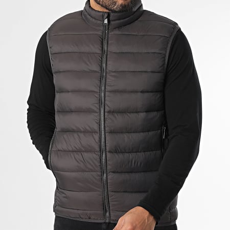 Kymaxx - Doudoune Sans Manches Gris Anthracite