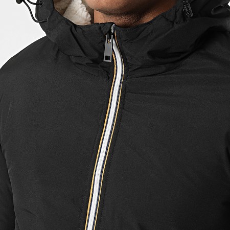 Kymaxx - Parka negra con capucha