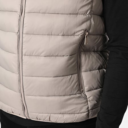 Kymaxx - Doudoune Sans Manches Taupe
