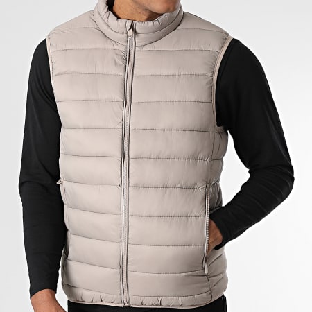 Kymaxx - Doudoune Sans Manches Taupe