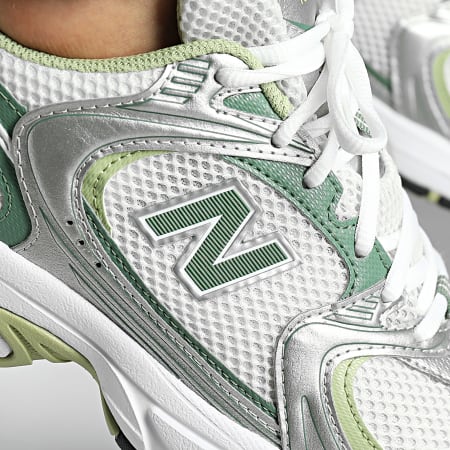 Baskets 530 MR530ADB White Silver Metallic Mallard Green