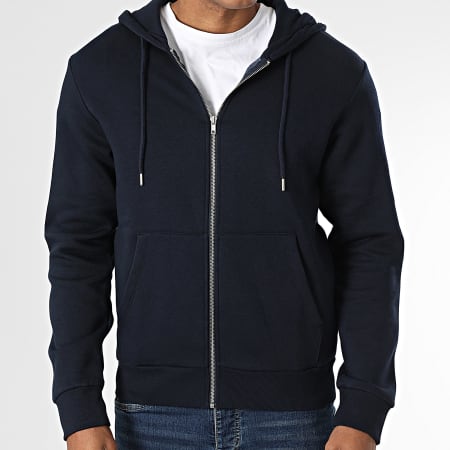 Produkt - GMS Basic Sudadera con capucha y cremallera Azul Marino