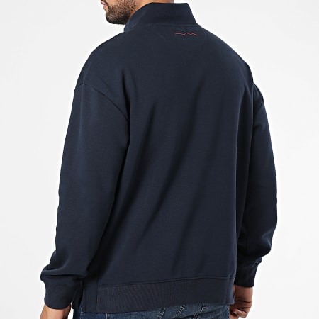 Teddy Smith - Sweat Col Zippé Loten 1086789D Bleu Marine