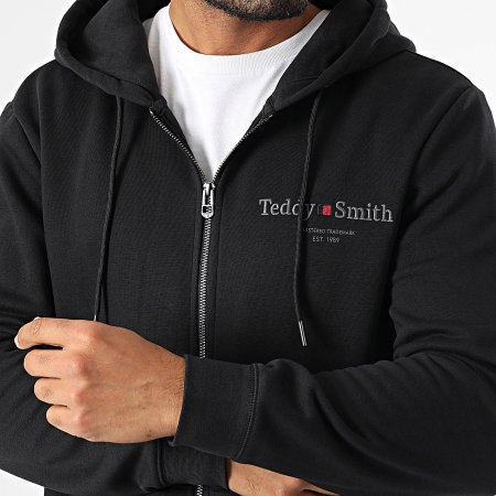 Teddy Smith - Giclass Jim Hooded Zip Sweatshirt 10917009D Zwart