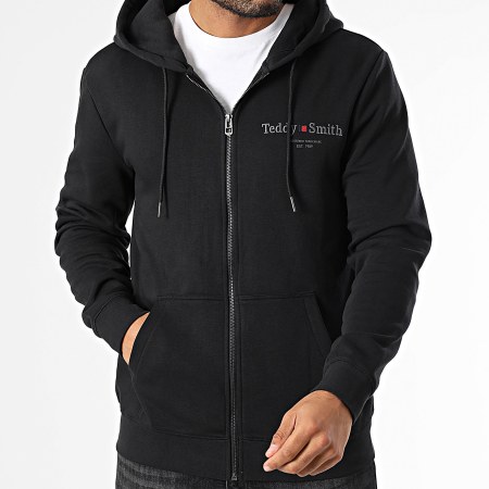 Teddy Smith - Giclass Jim Hooded Zip Sweatshirt 10917009D Zwart