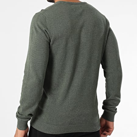 Teddy Smith - Pulser 3 Sweater met V-hals 11516830D Khaki Groen Chiné