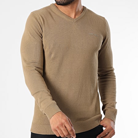 Teddy Smith - Pulser 3 V-hals trui 11516830D Camel