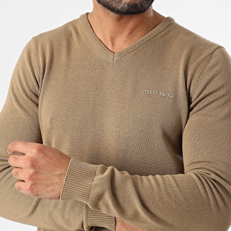 Teddy Smith - Pulser 3 V-hals trui 11516830D Camel