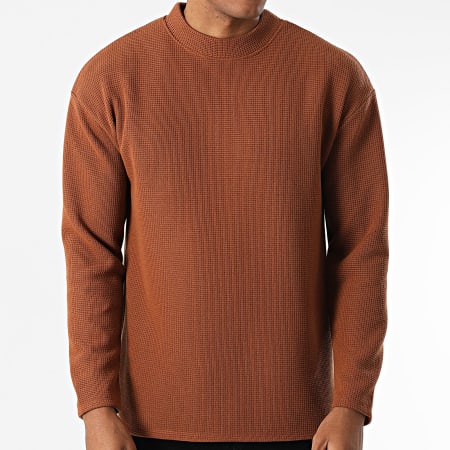 Uniplay - Sudadera camel de cuello redondo