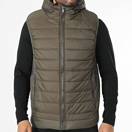 Classic Series - Doudoune Capuche Sans Manches Vert Kaki