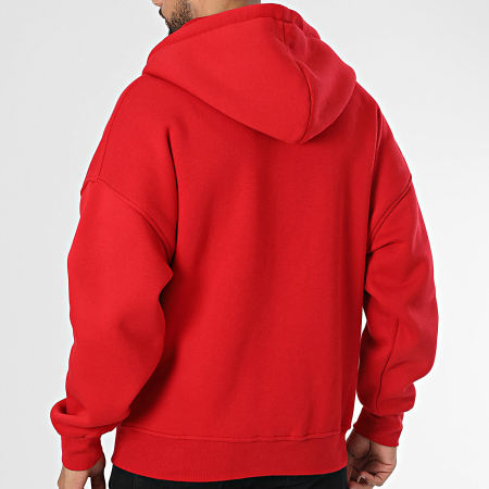 Sweat à Capuche Chaps Garçon Rouge - Taille 5 - Neuf Avec étiquettes - Coton