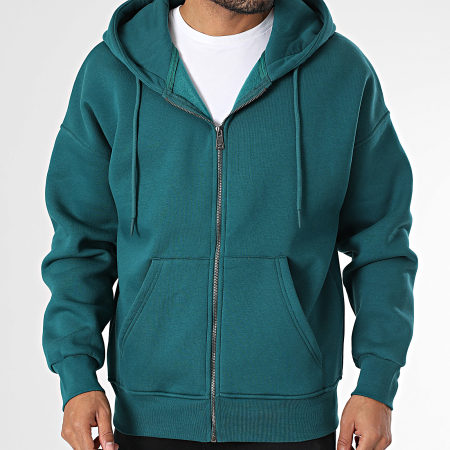Classic Series Sweat Zippé Capuche Vert Bouteille