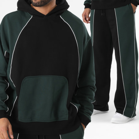 Classic Series - Ensemble De Survetement Noir Vert Foncé