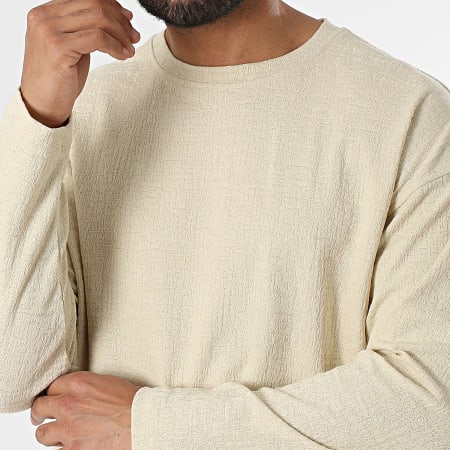 Classic Series - Beige T-shirt en broek met lange mouwen