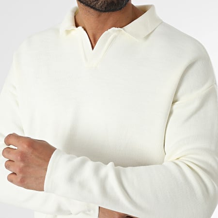 Classic Series - Conjunto de camisa pólo e calças de manga comprida Bege claro