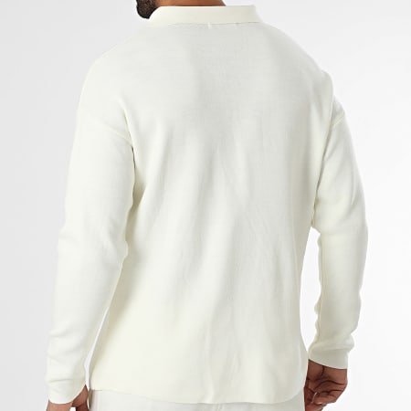 Classic Series - Conjunto de camisa pólo e calças de manga comprida Bege claro