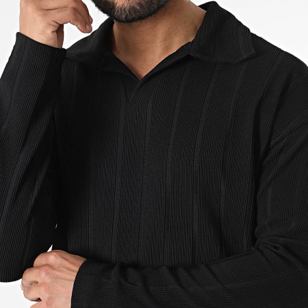 Classic Series - Ensemble Polo Manches Longues Et Pantalon Noir