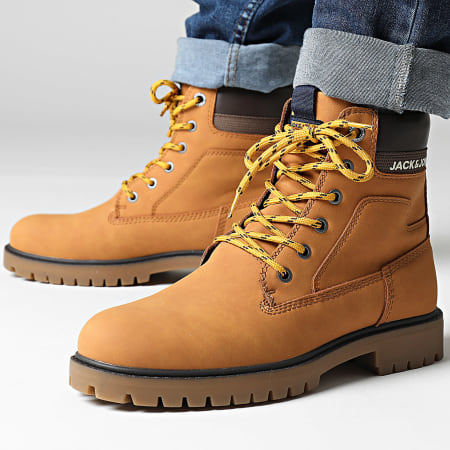 JACK & JONES JFWFinius nubuck veterboots camel