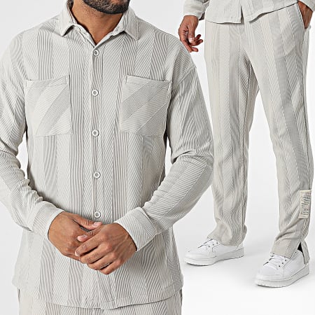 Pantalon gris camisa blanca outlet