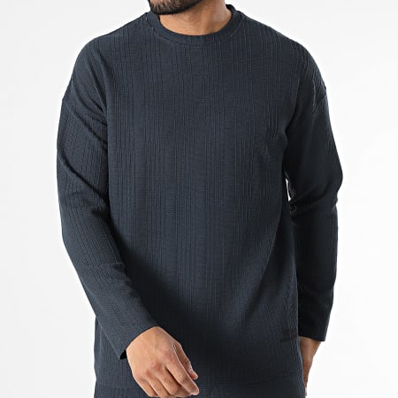 Classic Series - Navy Blauw Sweatshirt met Crewneck en Broeken Set