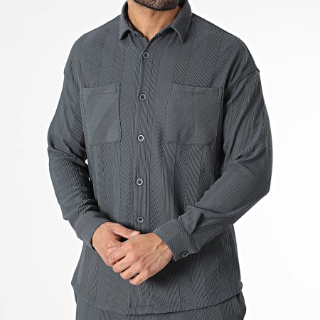 Classic Series - Charcoal grijs shirt en broek met lange mouwen