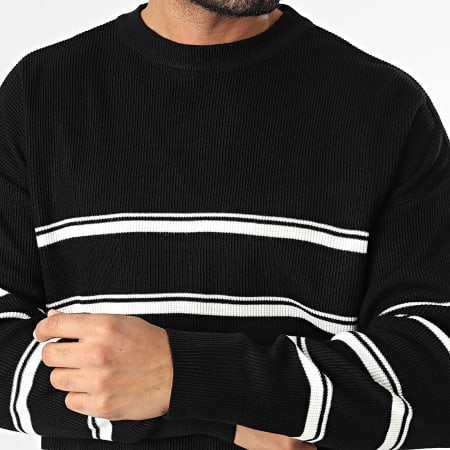 Classic Series - Pull A Rayures Noir Blanc