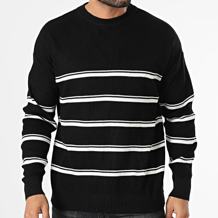 Classic Series - Pull A Rayures Noir Blanc
