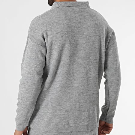 Classic Series - Poloshirt met lange mouwen en broekenset Heather Grey