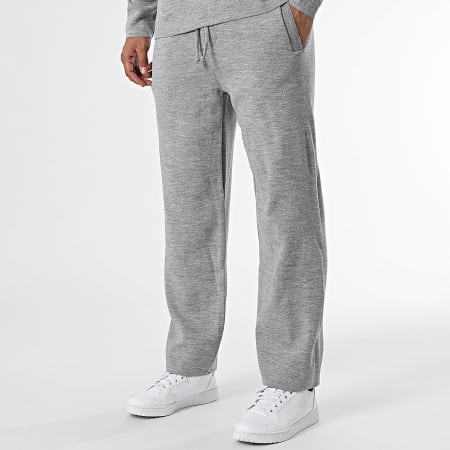 Classic Series - Poloshirt met lange mouwen en broekenset Heather Grey