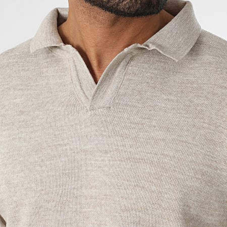 Classic Series - Poloshirt en broek met lange mouwen Beige Chiné