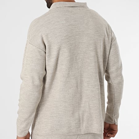 Classic Series - Poloshirt en broek met lange mouwen Beige Chiné