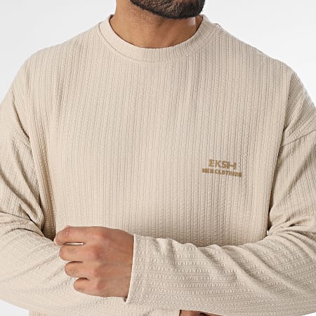 Classic Series - Beige T-shirt en broek met lange mouwen