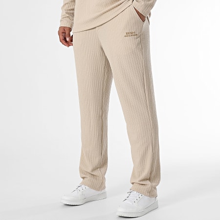 Classic Series - Beige T-shirt en broek met lange mouwen