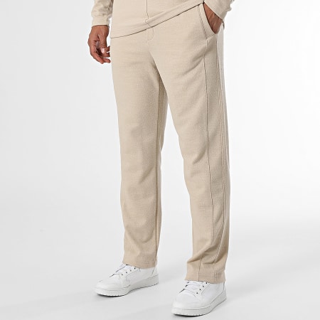 Classic Series - Poloshirt en broek met lange mouwen Beige