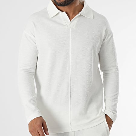 Classic Series - Poloshirt en broek met lange mouwen Wit