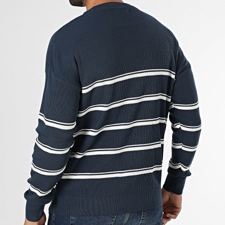 Classic Series - Pull A Rayures Bleu Marine Blanc