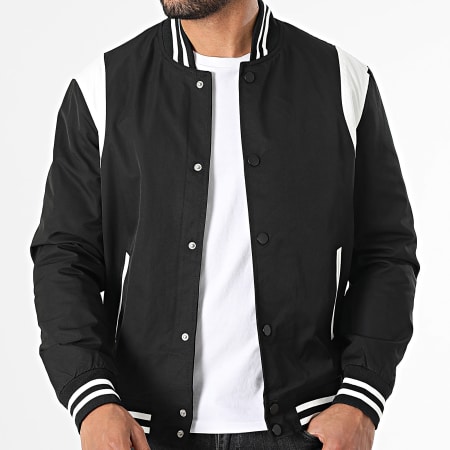Frilivin - Veste Teddy Noir Blanc