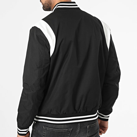 Frilivin - Veste Teddy Noir Blanc