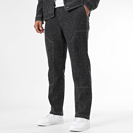 Frilivin Ensemble Veste Et Pantalon Noir Chiné