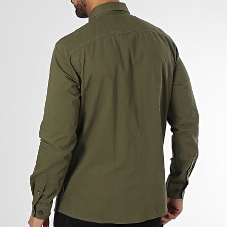 Only And Sons - Chemise Manches Longues Parker Vert Kaki