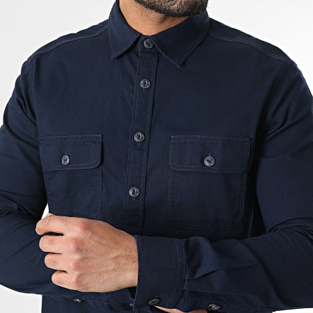 Only And Sons - Chemise Manches Longues Parker Bleu Marine