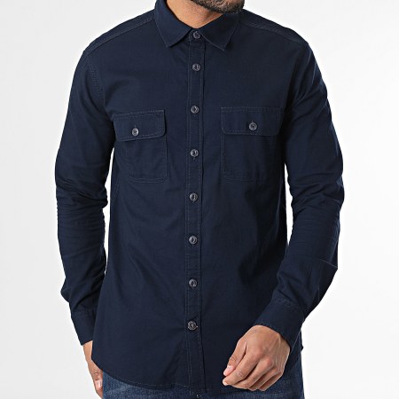 Only And Sons - Chemise Manches Longues Parker Bleu Marine