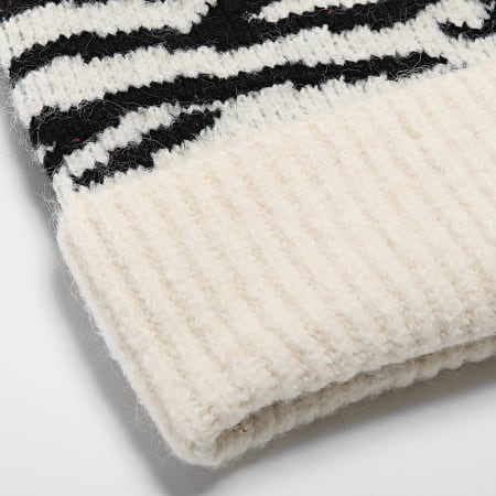 Only - Women's Trine Animal Print Beanie Negro Blanco Leopardo