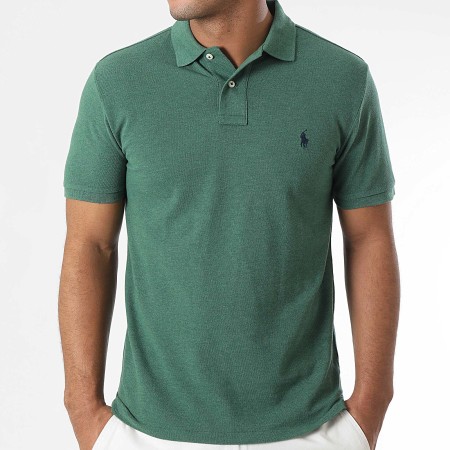 Polo Ralph Lauren - Polo Manches Courtes Slim Original Player Vert Foncé