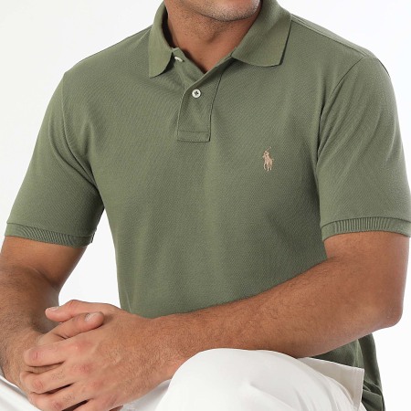 Polo Ralph Lauren - Polo Manches Courtes Slim Original Player Vert Kaki