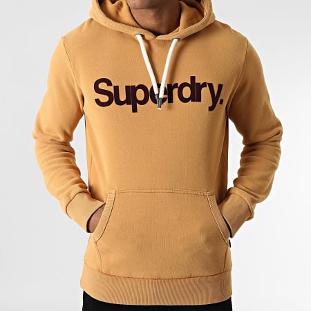 Superdry - Sudadera con capucha Classic Core Logo M2013707A Camel