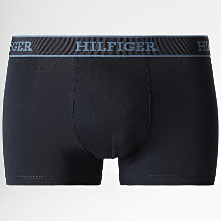 Tommy Hilfiger - Lot De 3 Boxers 3413 Bordeaux Gris Anthracite Bleu Marine