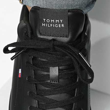 Tommy Hilfiger - Baskets Icon Court Leather Flag 5317 Black